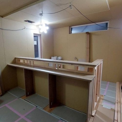 2025.05.17　キッチン造作笠木・造作カウンター施工